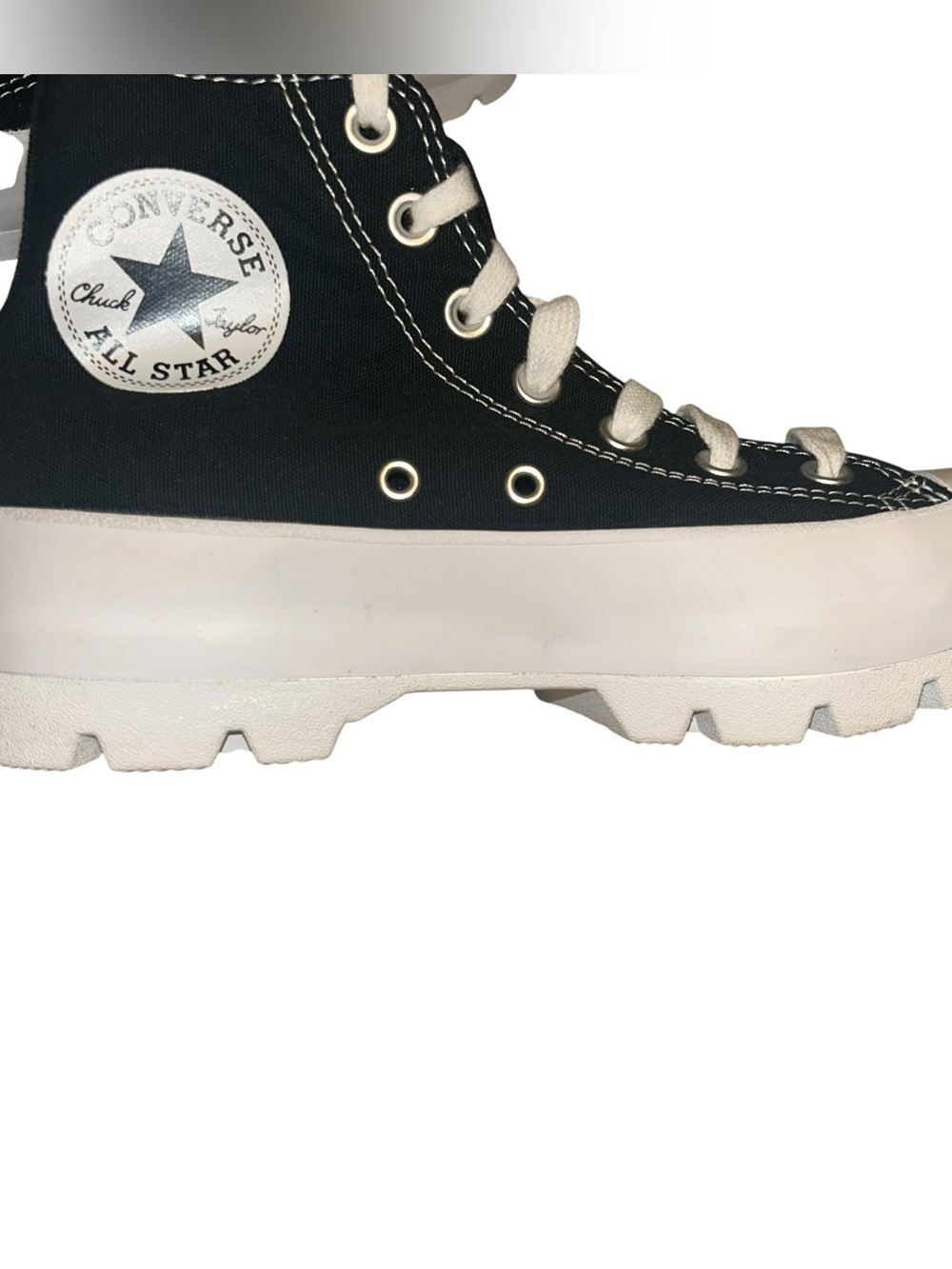 Woman Converse Chuck Taylor All Star Lugged Hi trainers black sneakers size 7